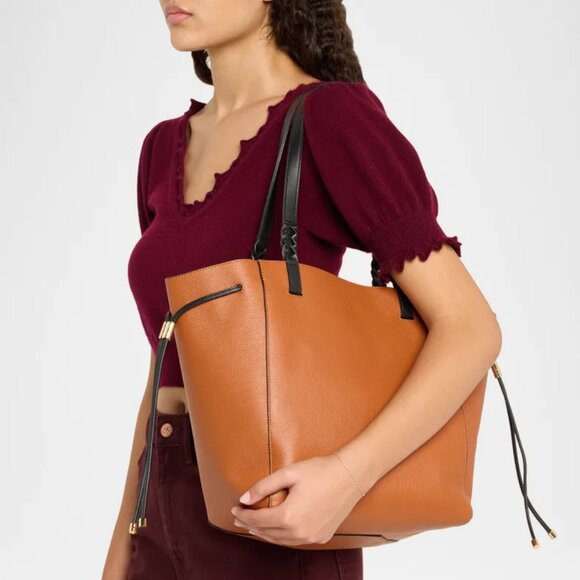 New Ulla Johnson Alma Leather Tote Bag - Picture 2 of 13